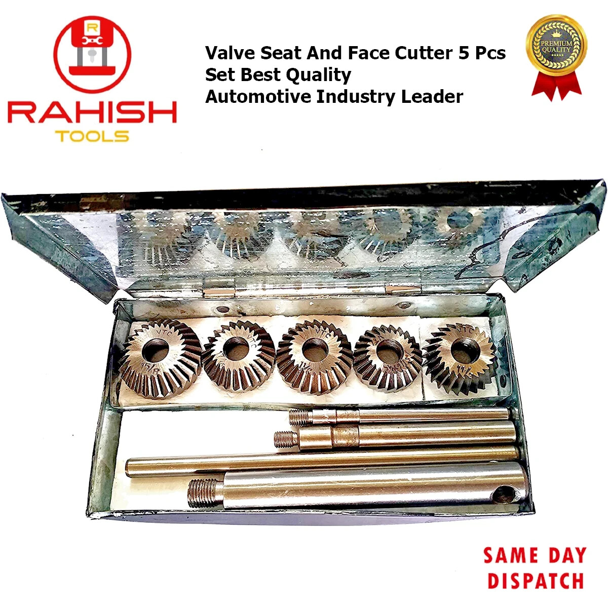 Valve Seat And Face Cutter 5 Pcs Set Automotive Industry Leader RAHISHTOOLS
