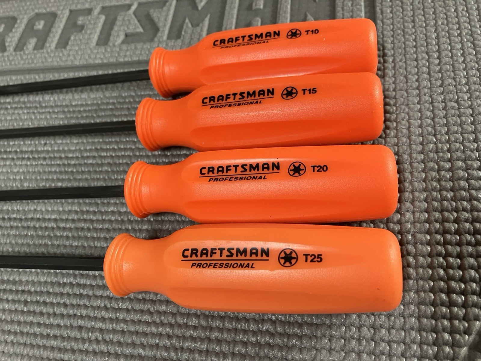 NOS Orange Craftsman Professional 4pc Torx Screwdrivers T10 T15 T20 T25 Rare!