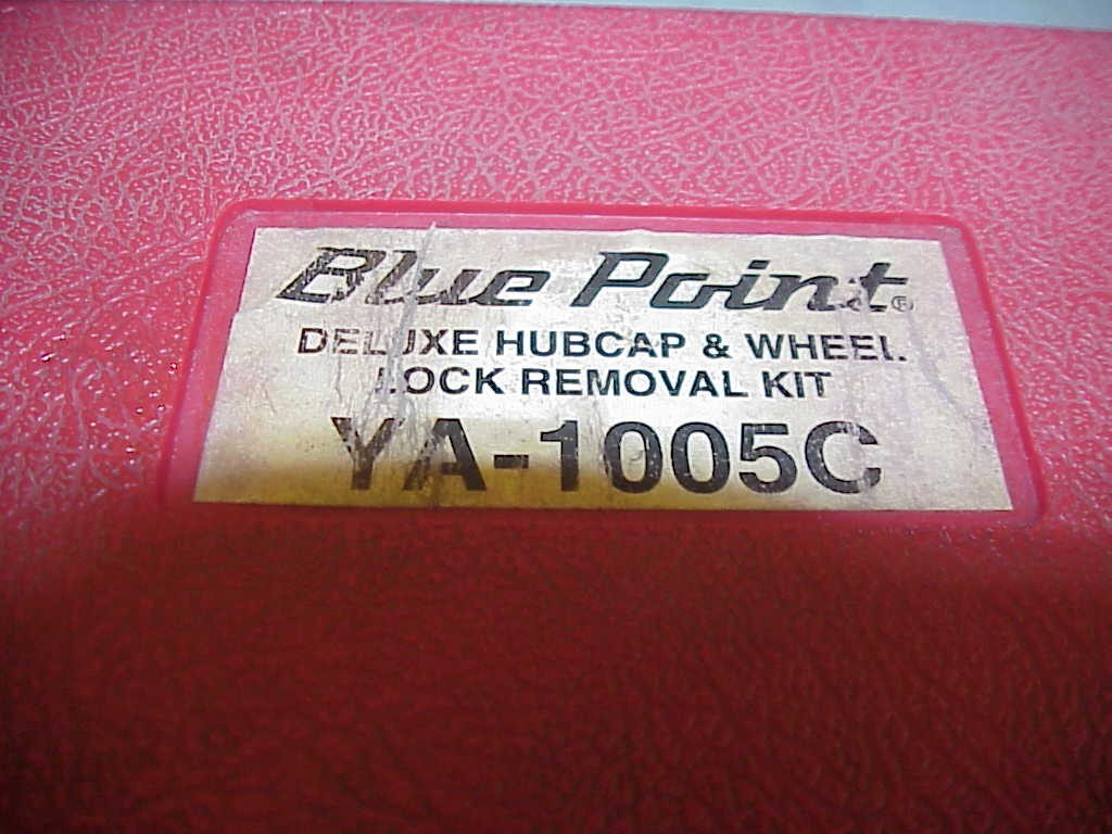 9 pc Blue-Point YA1005C Deluxe Hubcap and Wheel Lock Removal Kit