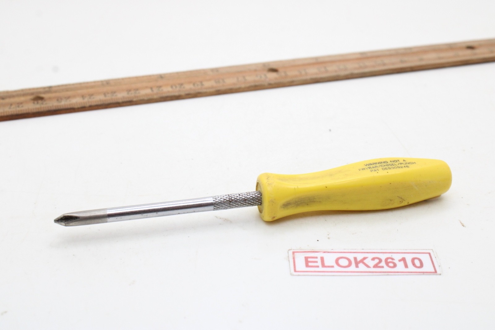 Snap-on SDDP301 #1 No. 1 Philips Head Mini Screwdriver Yellow Hard Handle USA
