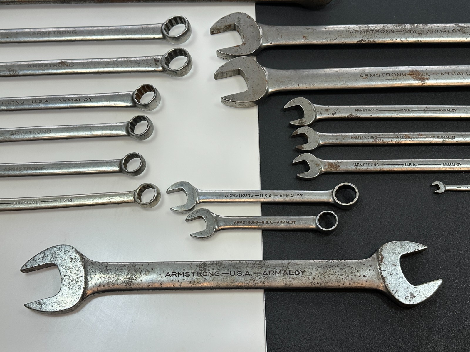 🇺🇸Armstrong Tools USA 16pc Mixed Wrench Lot Including 1-1/2 & 32mm Large Sizes