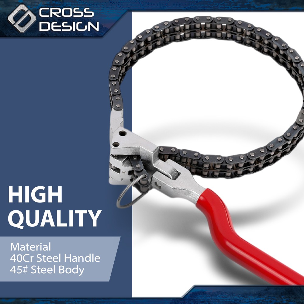 Heavy-Duty Ratcheting Chain Wrench Oil Filter Change Pipe Fittings 60-160mm