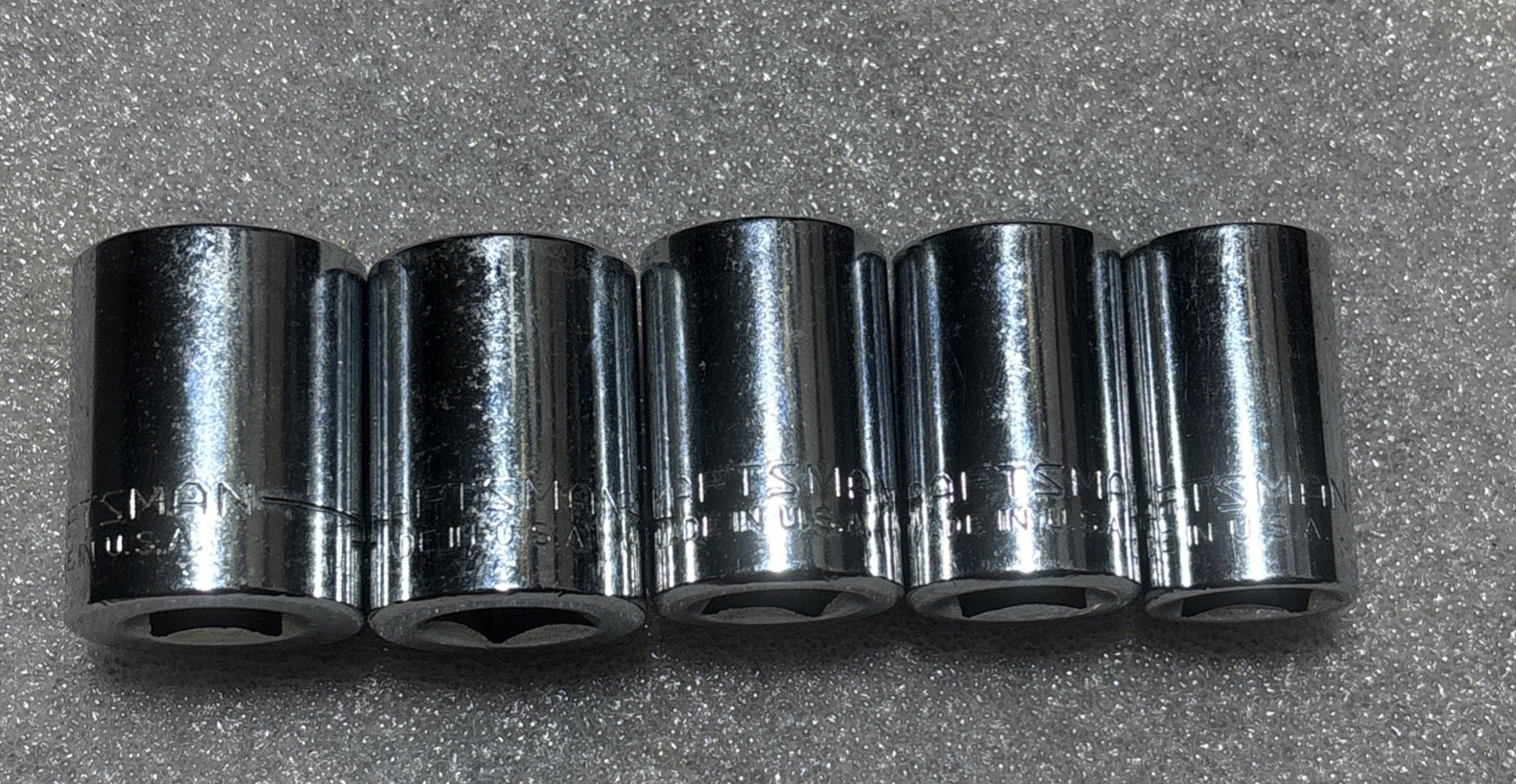 5 Craftsman Sockets 12 Point 1/2″ Drive -G- 7/8”, 13/16”, 3/4”, 11/16”, 5/8”