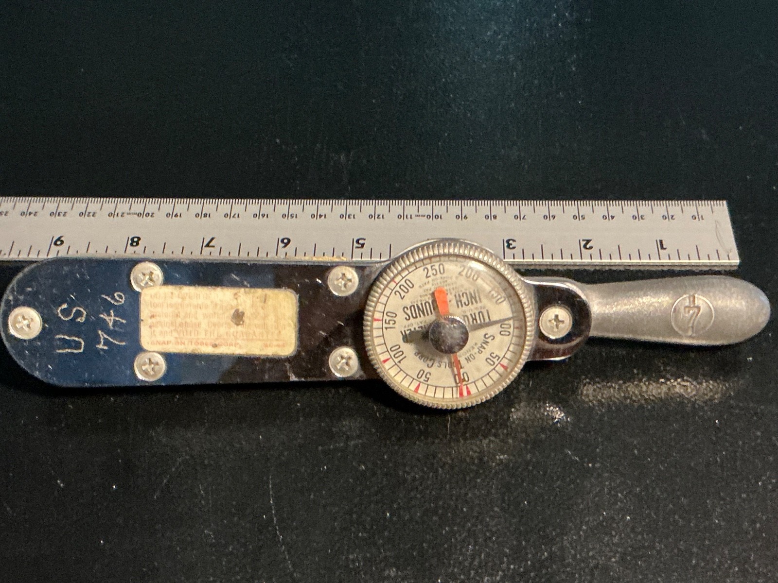 Snap On Tools TQ-20-fu Torqometer, 1/4″ dr, inch-pounds Torque Wrench 250 in lbs