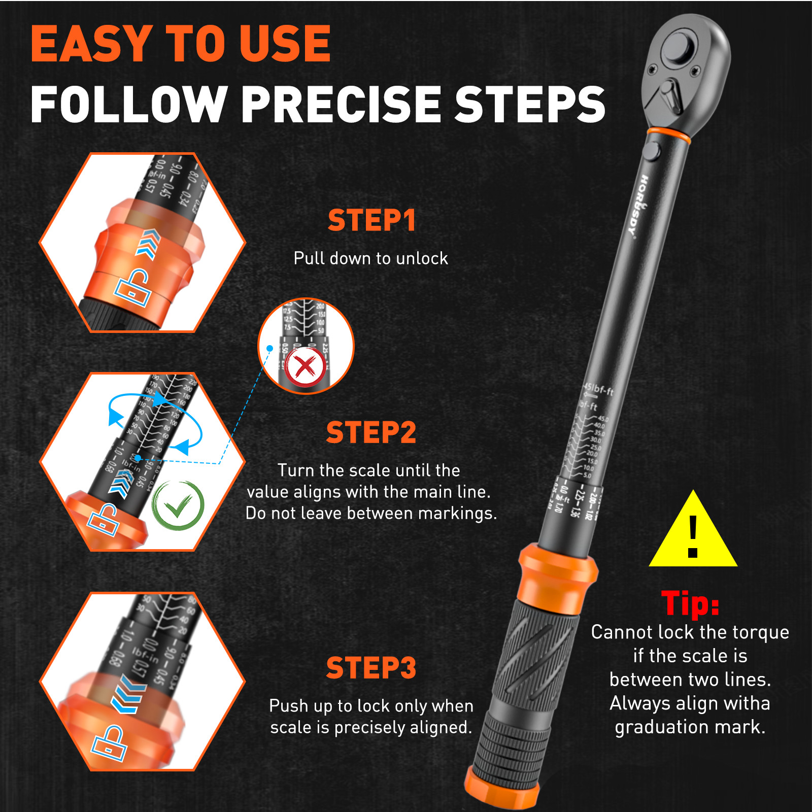 3/8″ Torque Wrench Snap Socket Professional Drive Click Type Ratcheting