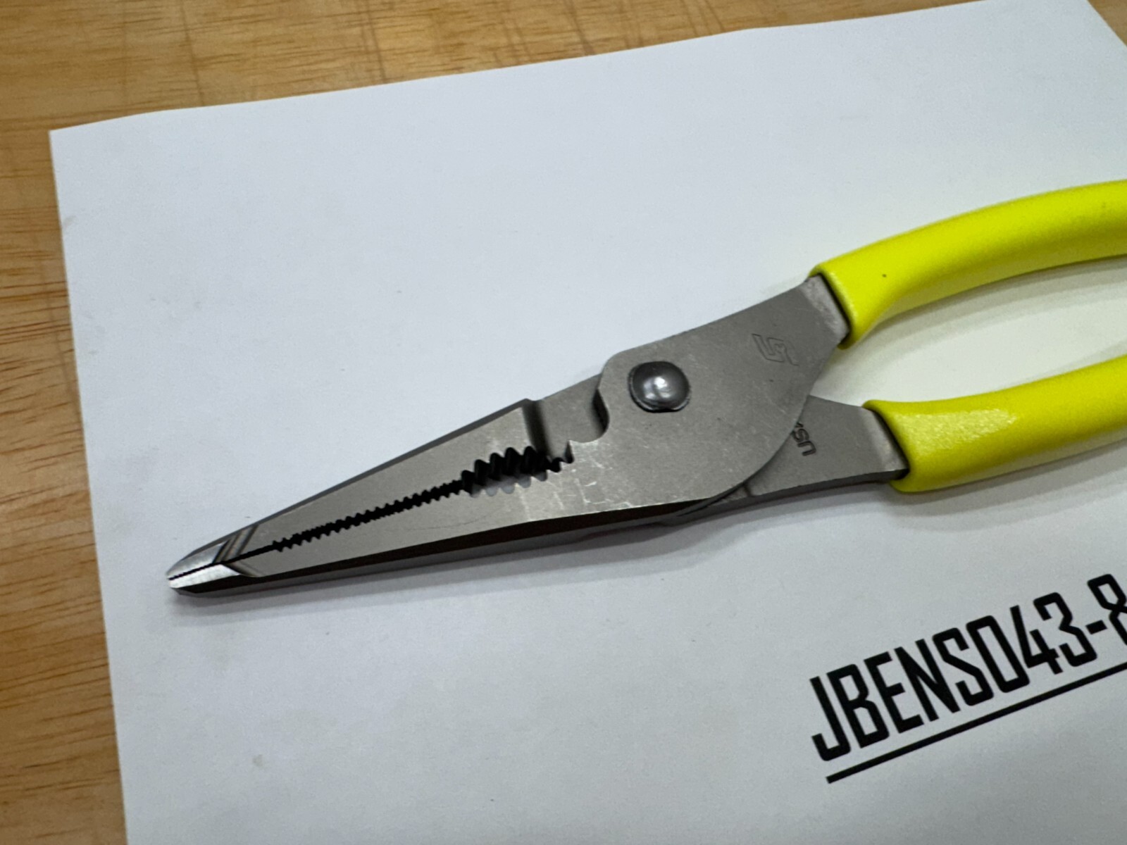 Snap-On Tools USA NEW HI-VIZ 9″ Soft Grip Long Nose Slip Joint Pliers LN47ACFHV