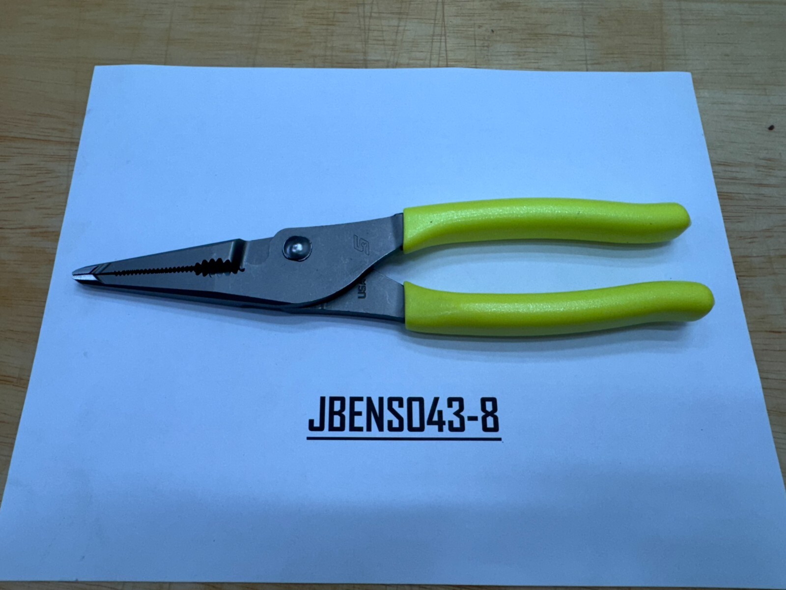 Snap-On Tools USA NEW HI-VIZ 9″ Soft Grip Long Nose Slip Joint Pliers LN47ACFHV