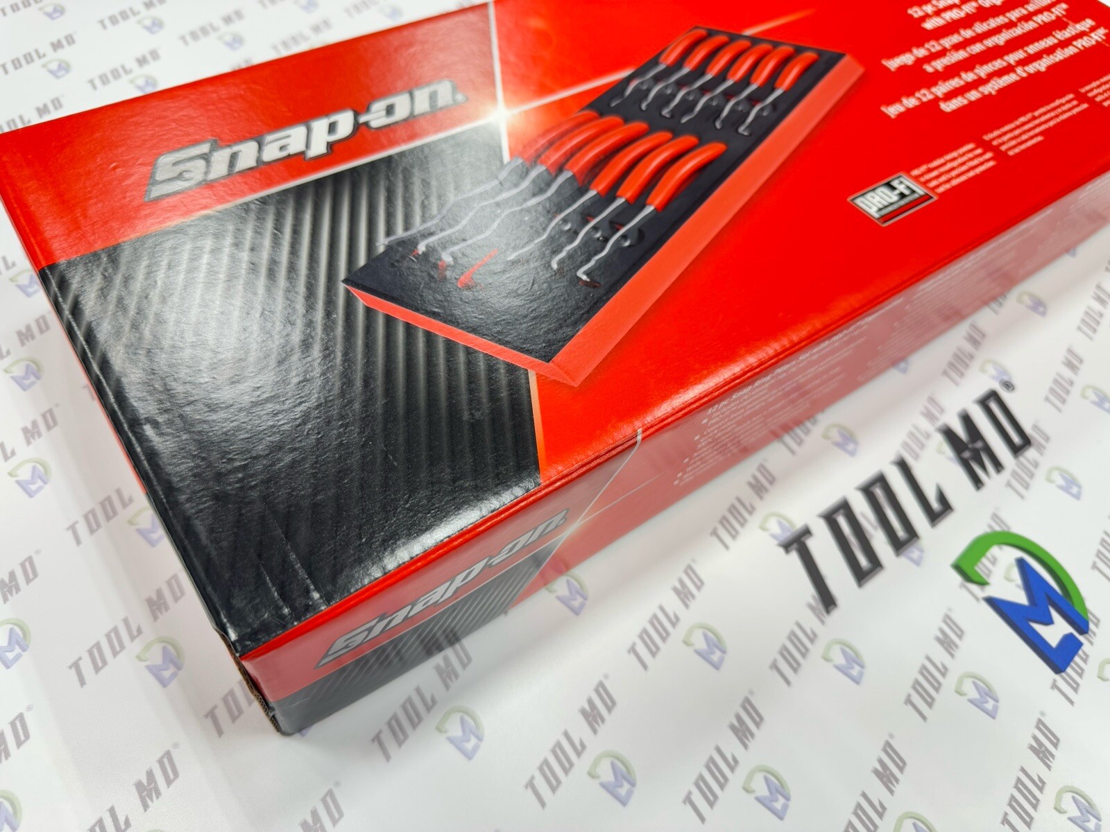 Snap-on Tools USA NEW RED 12-Piece Master Snap Ring Pliers Foam Set SRPCR1200FR