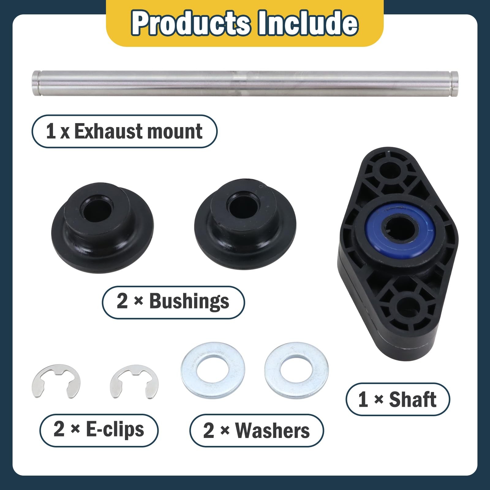 M136109K Exhaust Mount Bushing Kit Fit for Peterbilt 348 379 388 389 Kenwort…
