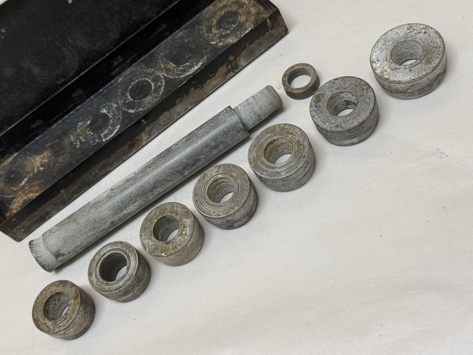 Old A-158 Blue Point by Snap-On 9 pc Bushing Driver Set 1-5/6 – 1-7/8″ Bearing