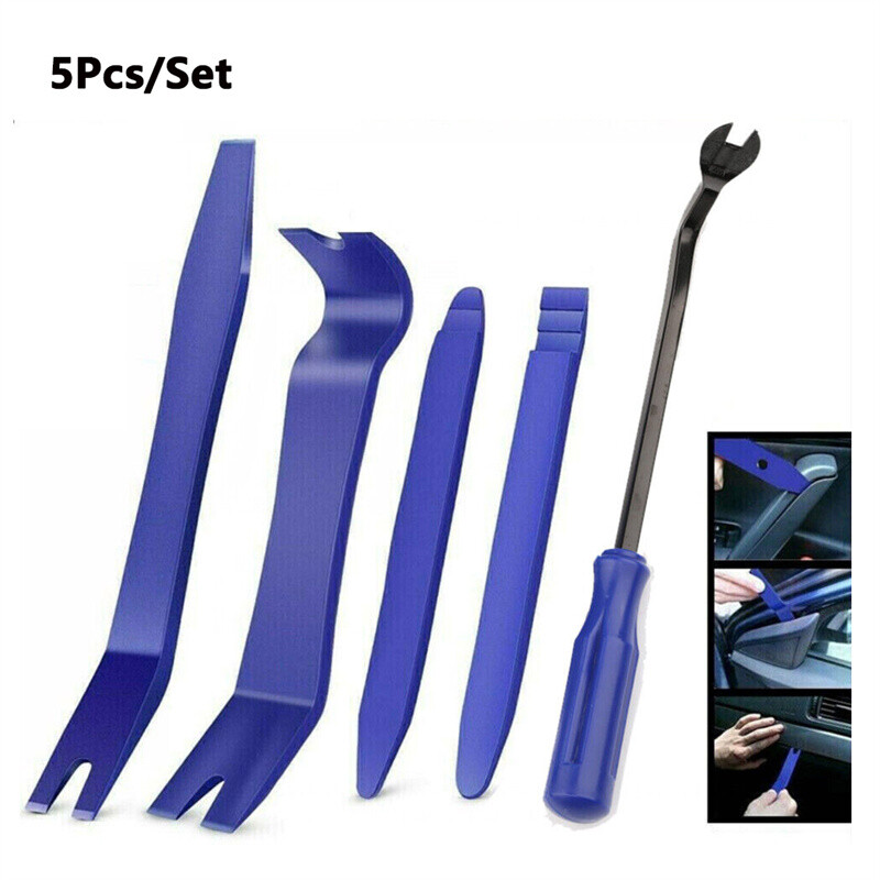 5PCS Trim Removal Pry Tool Kit For Car Radio Door Panel Fastener Dashboard