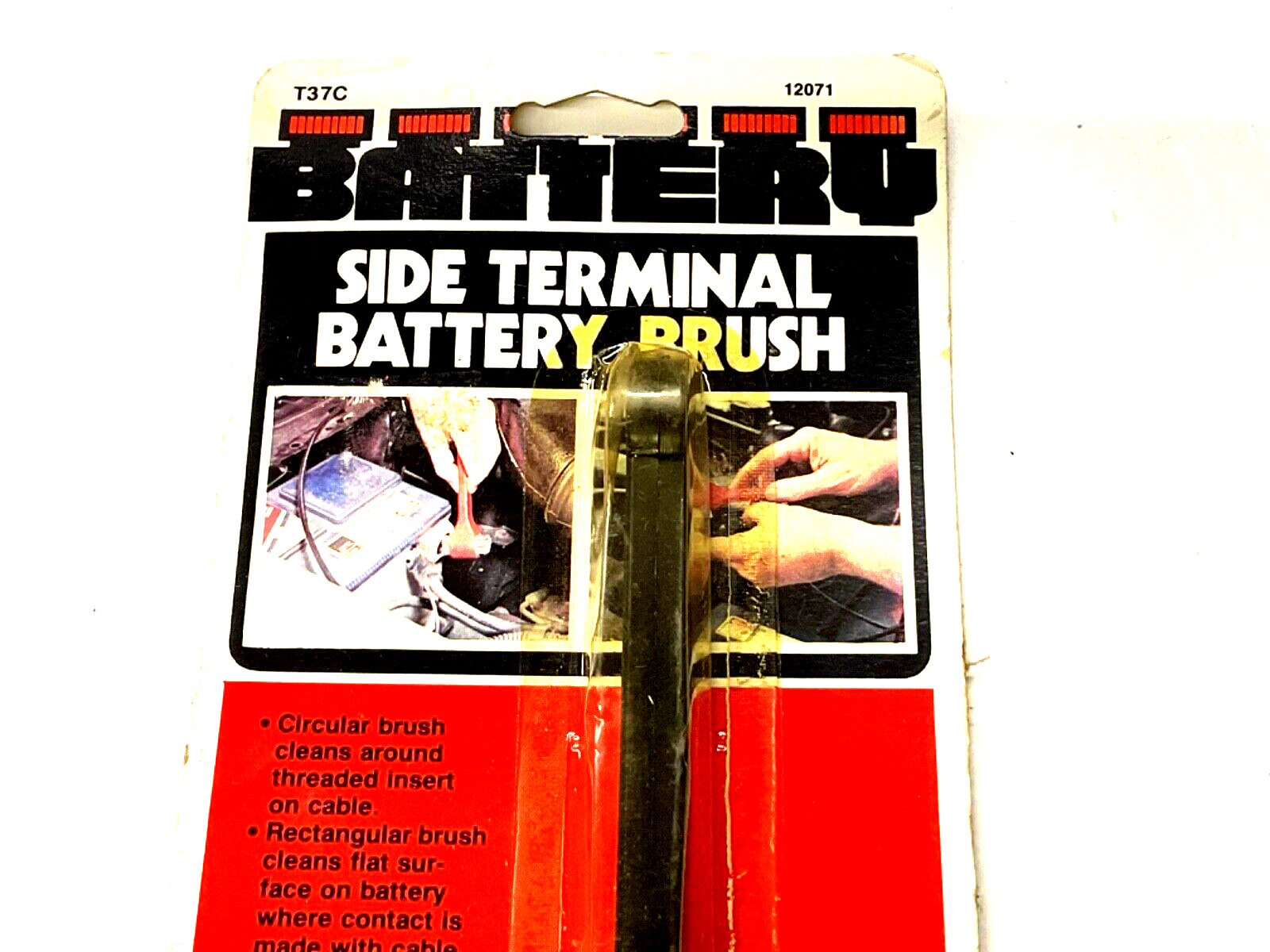 NOS! VINTAGE HOLLYWOOD ACCESSORIES MR. GASKET SIDE TERMINAL BATERY BRUSH, T37C