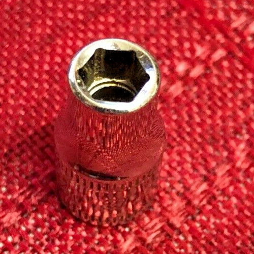 Snap-On TMM6 Metric 6mm Short Chrome Socket 1/4″dr 6pt 1″L 2008 USA Good 9/10 x