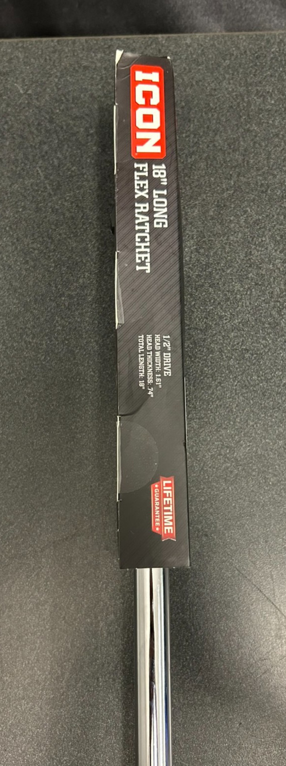 New ICON G2 Series 1/2″ Drive R3LFG FLEX Ratchet Long Handle 18 Inch Long 70422
