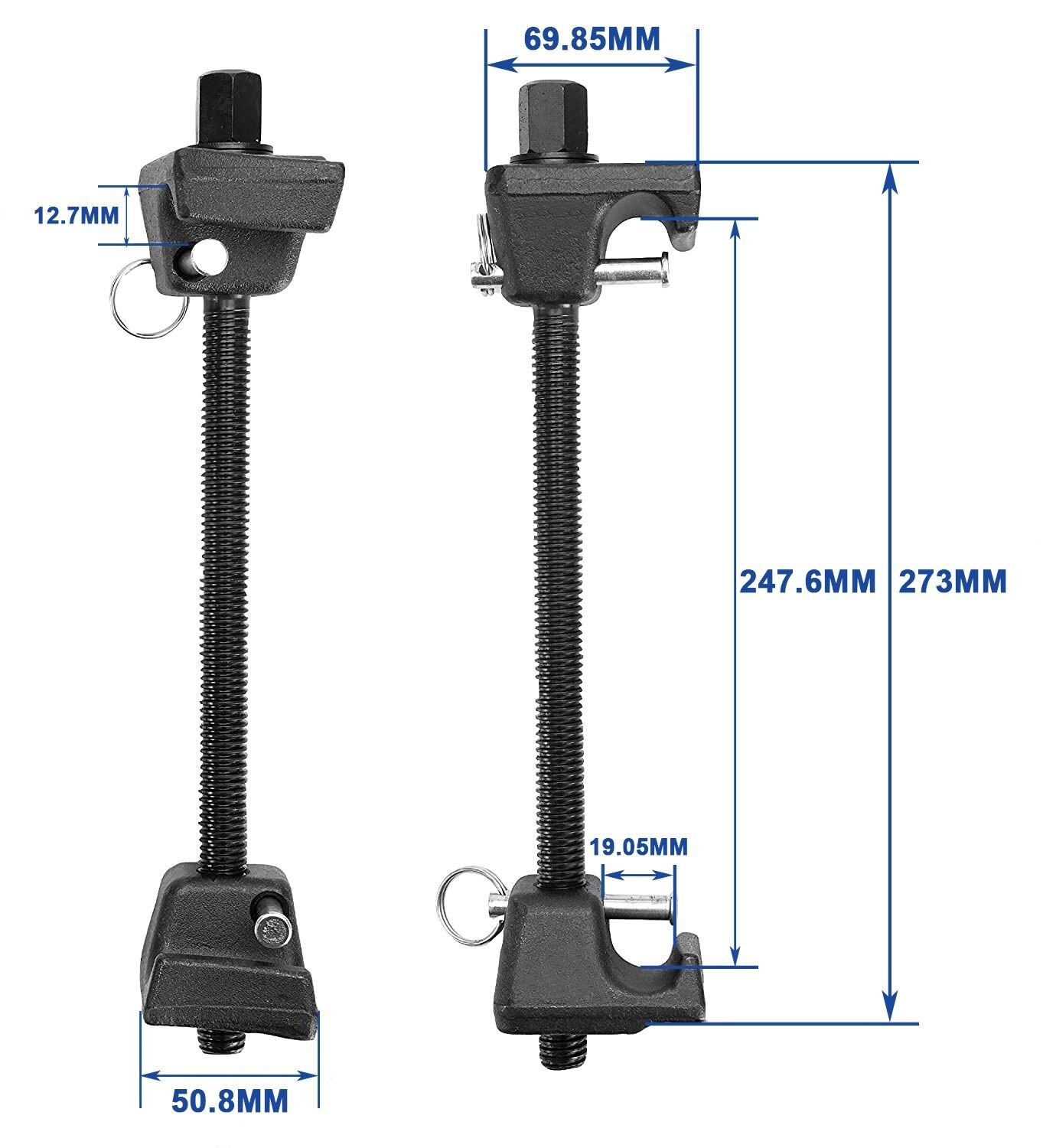 Blue Spot Extra Long Heavy Duty Pin Type Coil Spring Compressor Clamps 07966