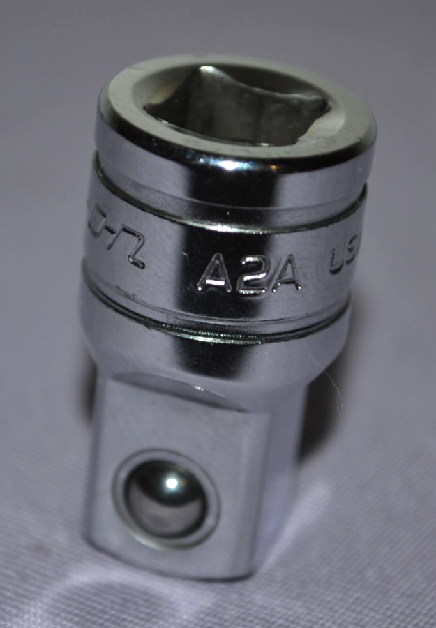 Genuine Snap-On A2A 3/8″ to 1/2″ Drive Chrome Socket Adapter USA — Excellent
