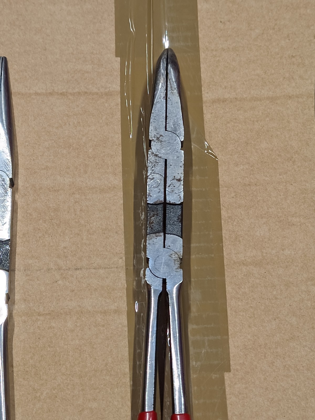 Lot of 3 MAC Tools Long Reach Pliers Needle Nose Duck Straight Bent P13DJDB +