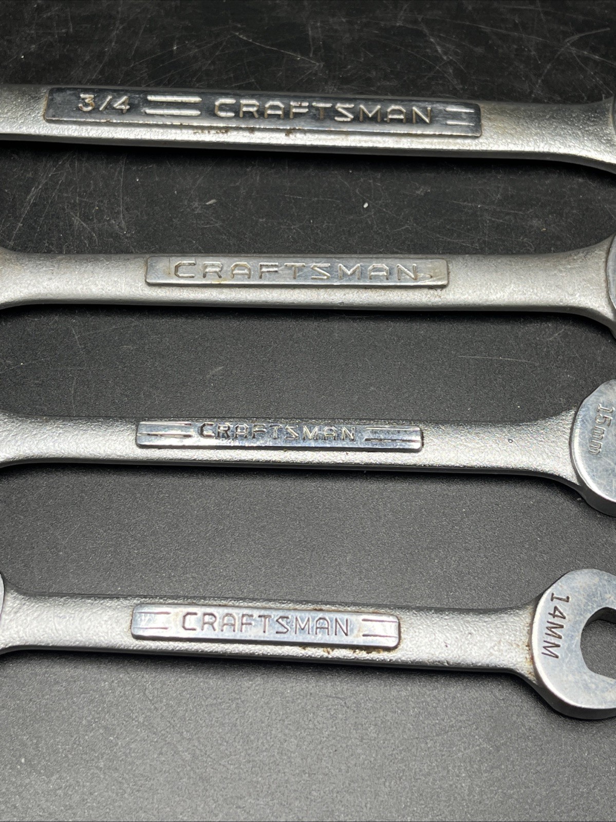 Craftsman Combination/Open Wrenches Metric/SAE Mixed series Lot of 4