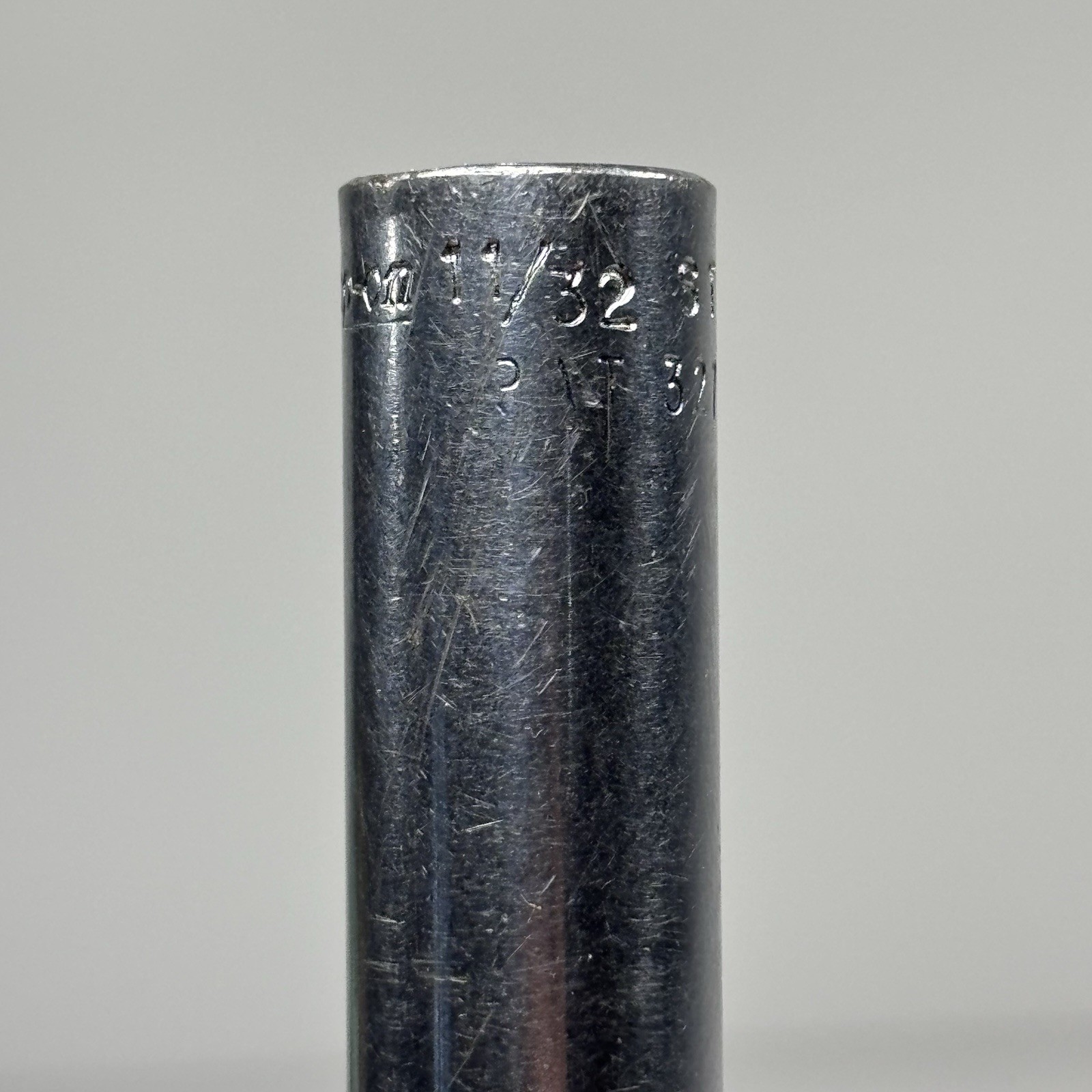 Snap On Tools STM11 1/4 Dr 6Pt SAE 11/32” Flank Dr Deep Chrome Socket USA VTG