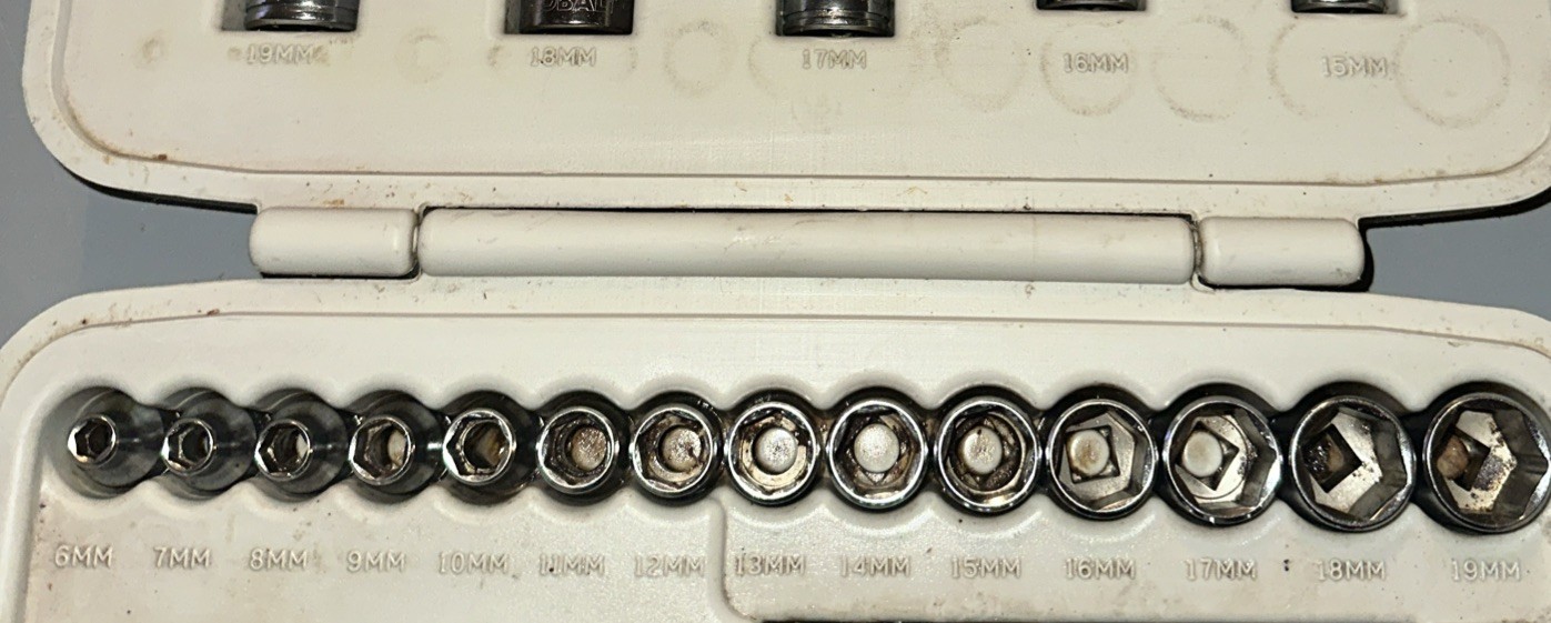 Kobalt 1st Generation 3/8” Drive Chrome Socket Set 44 PCs W/CaseMade In The USA