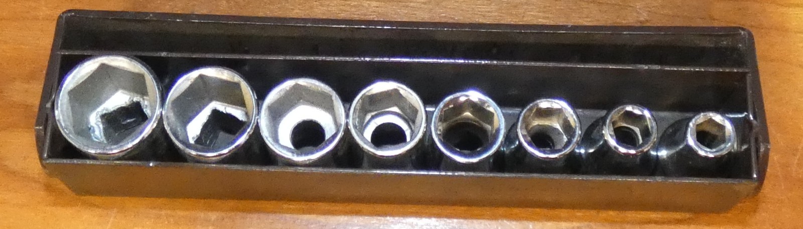 Vintage Easco 8 pc 1/4” Drive Metric Socket Set 91 150 4mm-11mm #BP