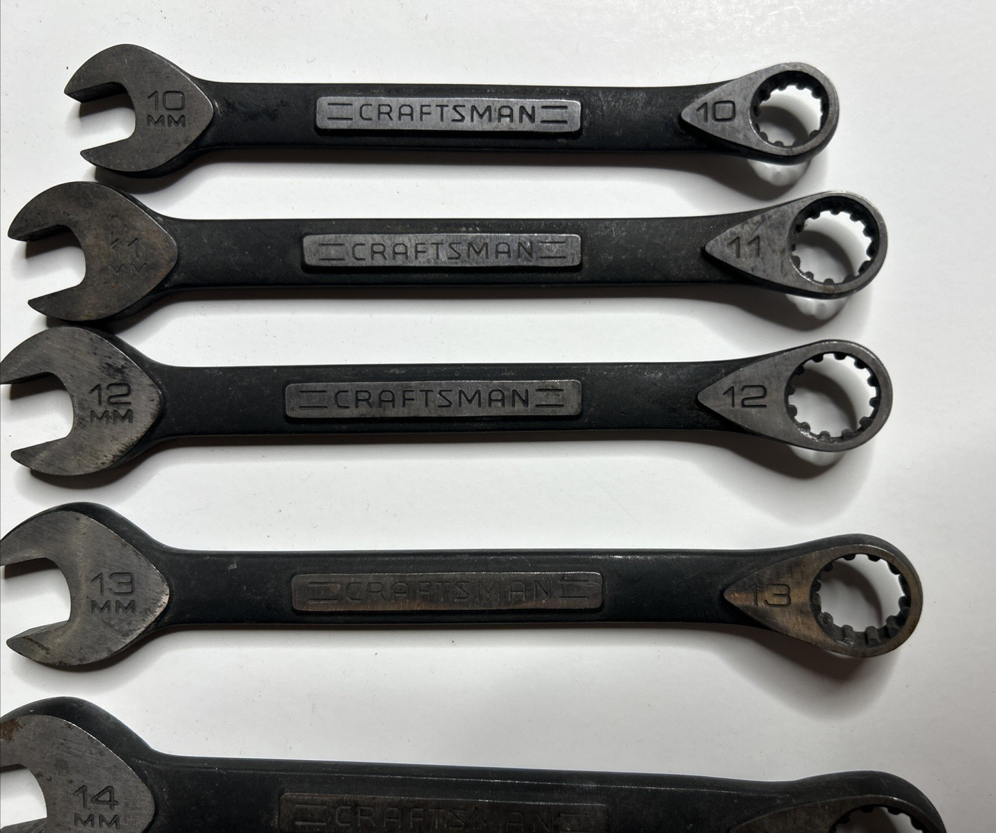 Craftsman Black Oxide Spline Metric Combination Wrench Set 7 Pc 10-17mm 16 NA