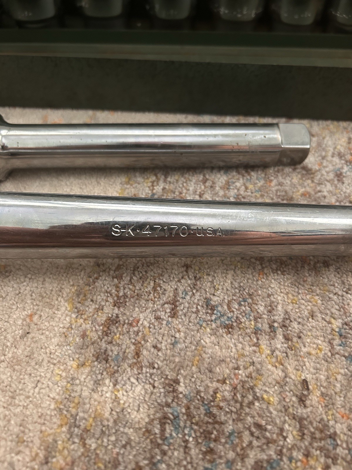 Vintage SK Tools 3/4 Drive Set SAE 15/16 – 1 5/8” Ratchet, Sockets, Extension