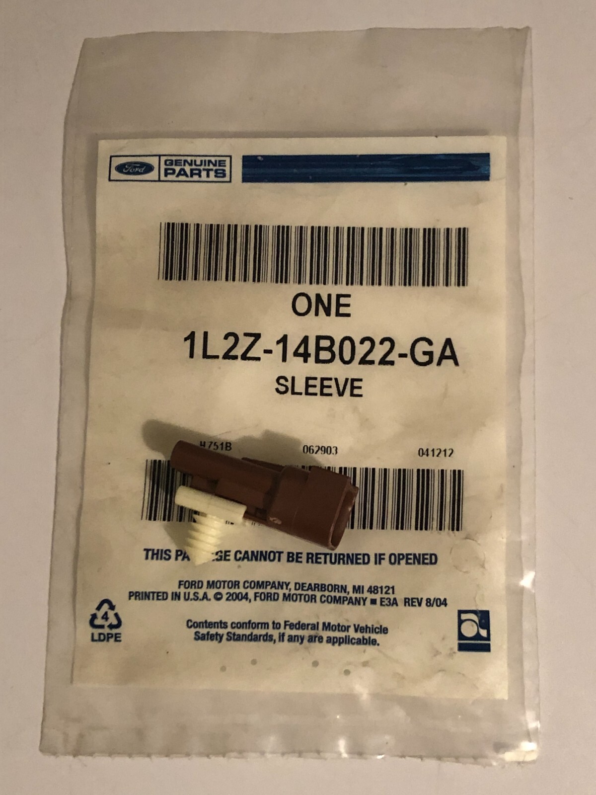 NEW FORD Genuine OEM 1L2Z-14B022-GA SRS Wiring Connector Sleeve NOS