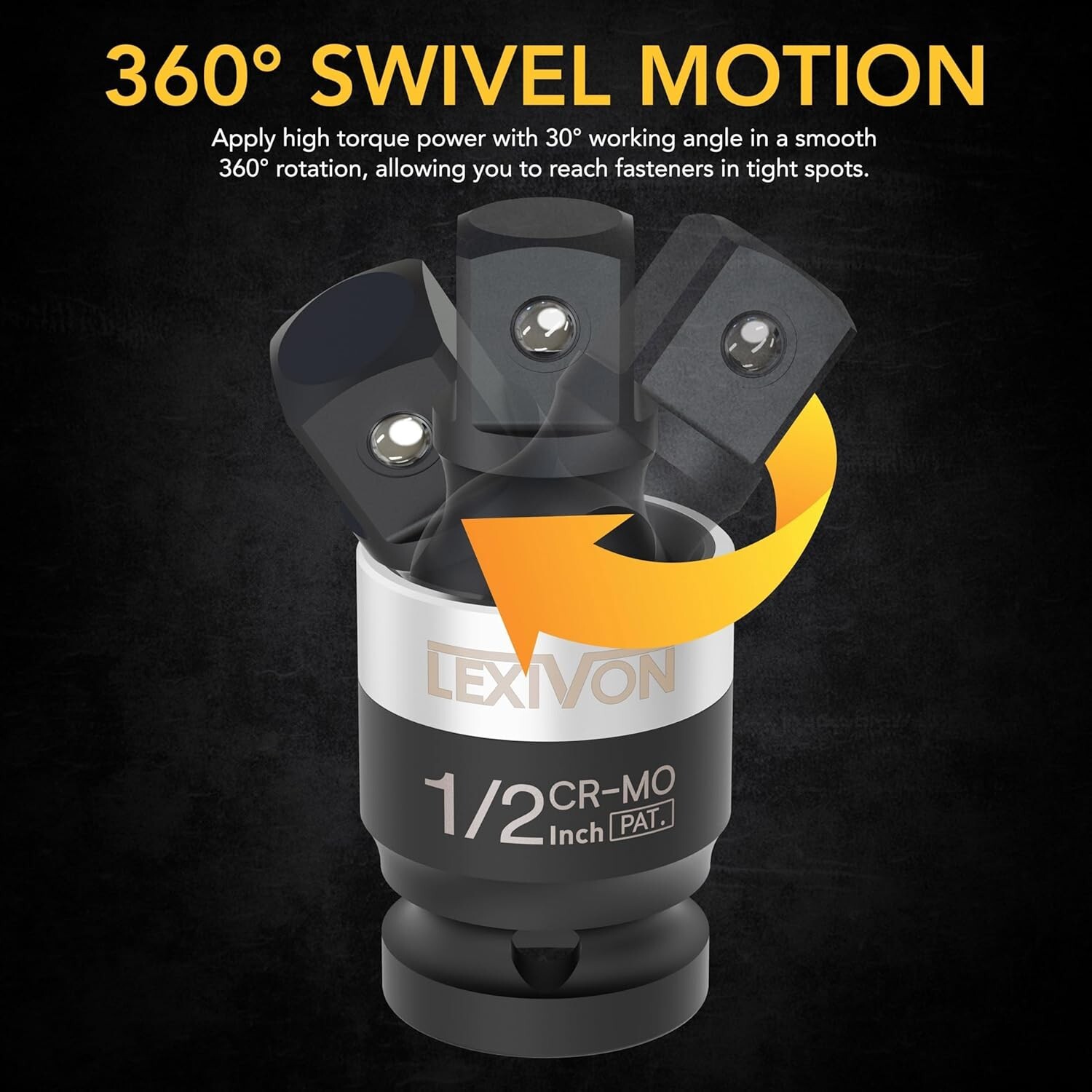 Lexivon Impact Universal Joint 3 PIECE Slim Design Adapter Set FREESHIP LX-113-S