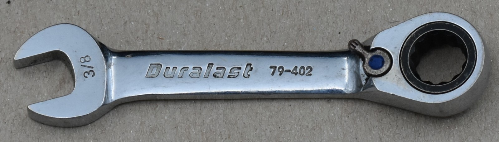 DURALAST TOOLS 79-402, 3/8″ SAE, 12-POINT, REVERSIBLE STUBBY RATCHETING WRENCH