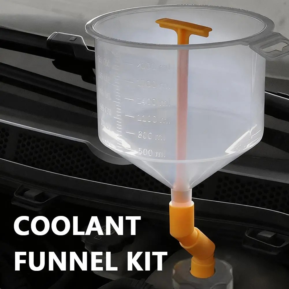 15pc Spill Free Coolant Funnel Kit Radiator Antifreeze Filling Bleeder Adapters