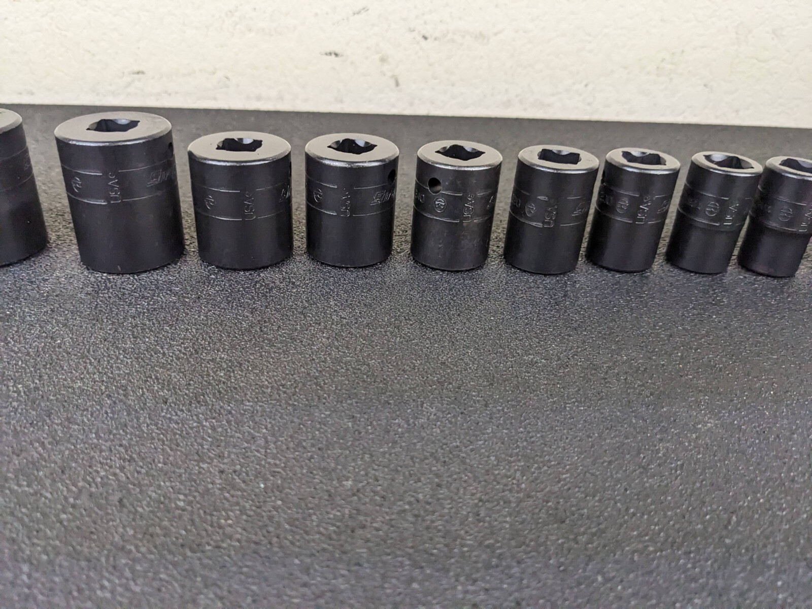 #bh828 Snap On Tools NEW SAE Shallow Impact Socket Set 7/16″ to 1-1/8″