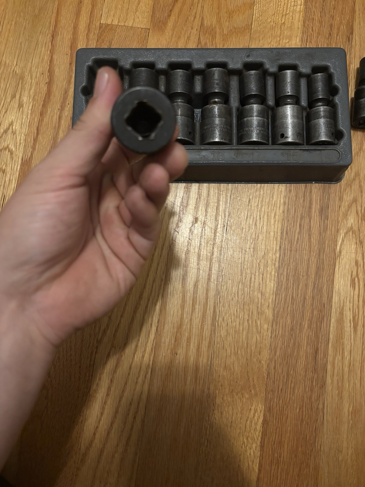 Snap On 1/2inch 14-24mm Swivel Socket Set. PLUS 1/2inch 13mm. USED-GOOD CONDITIO