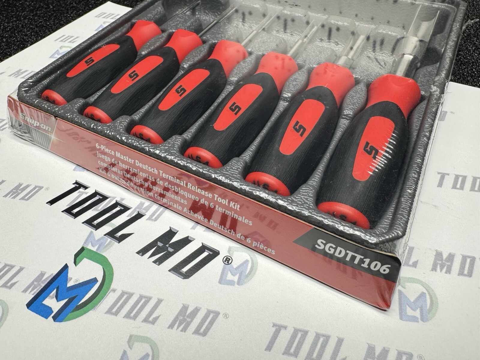 Snap-on Tools USA NEW 6-Piece RED Soft Grip Terminal Tool Kit SGDTT106