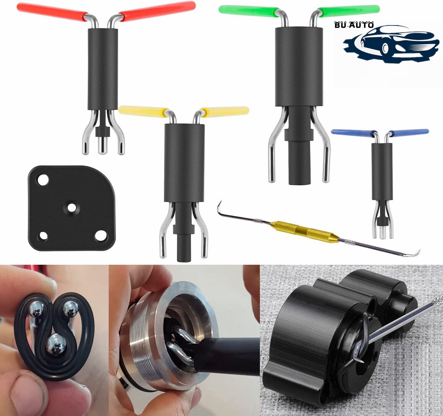 Rod Seal Install Tool Set Hydraulic U-Cup Twistor Installation With a Seal Pick