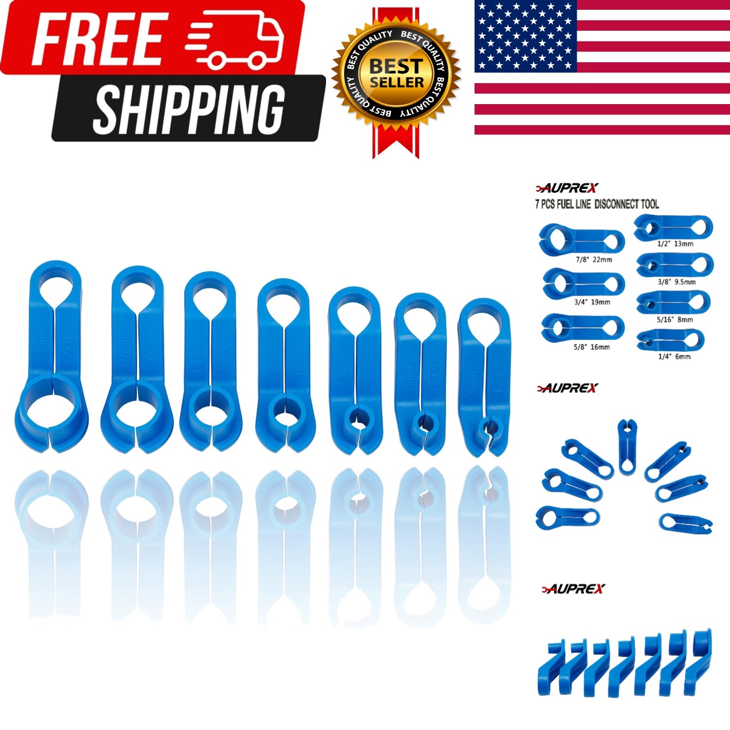 7PCS AC Fuel Line Disconnect Tool Set for Most Ford/GM/Chrysler/Mazda,Include…