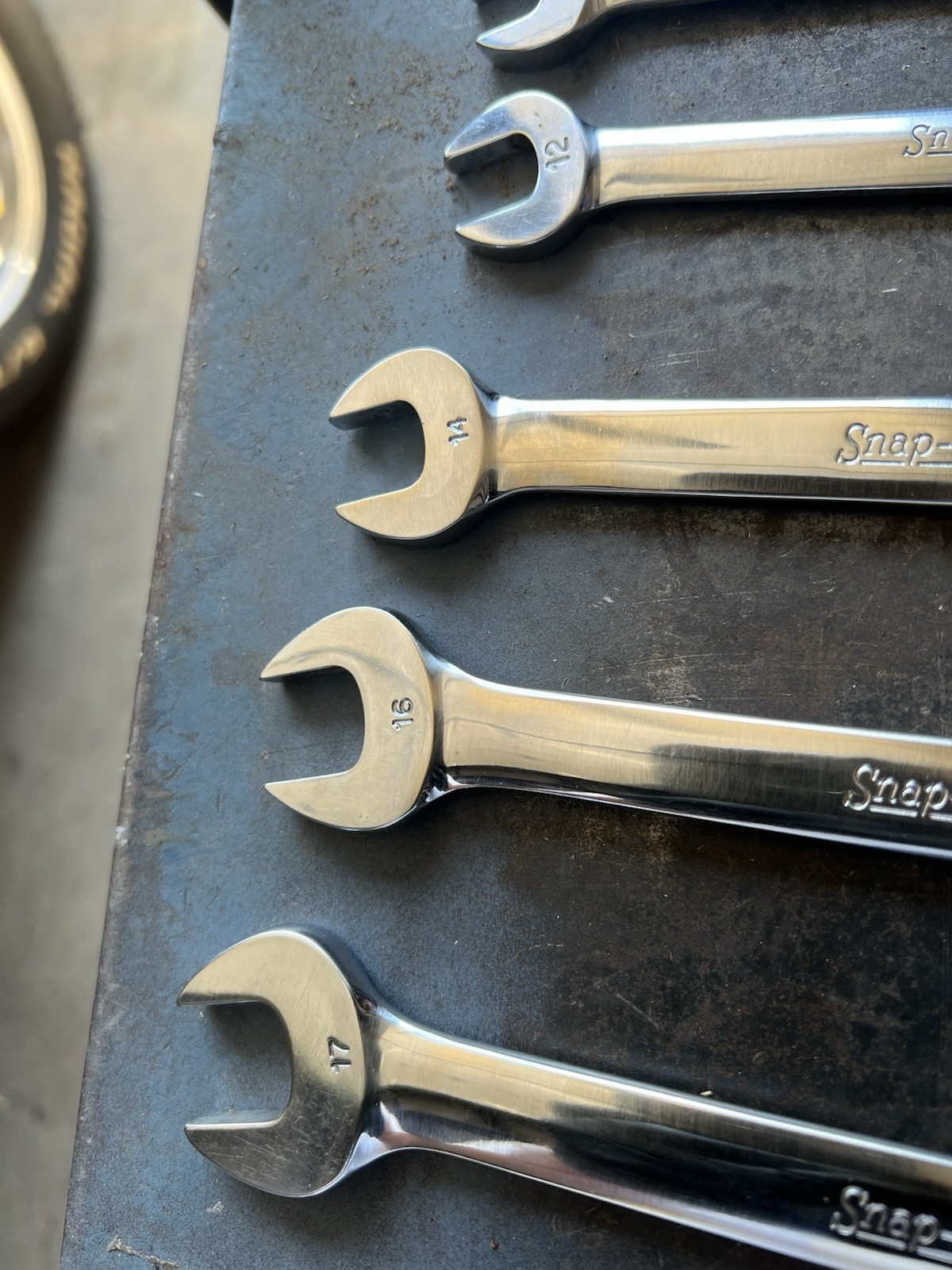 Snap-on Tools VOM705 5 PC Metric + 2 Additional Open End Wrenches 6-19mm 7 Piece