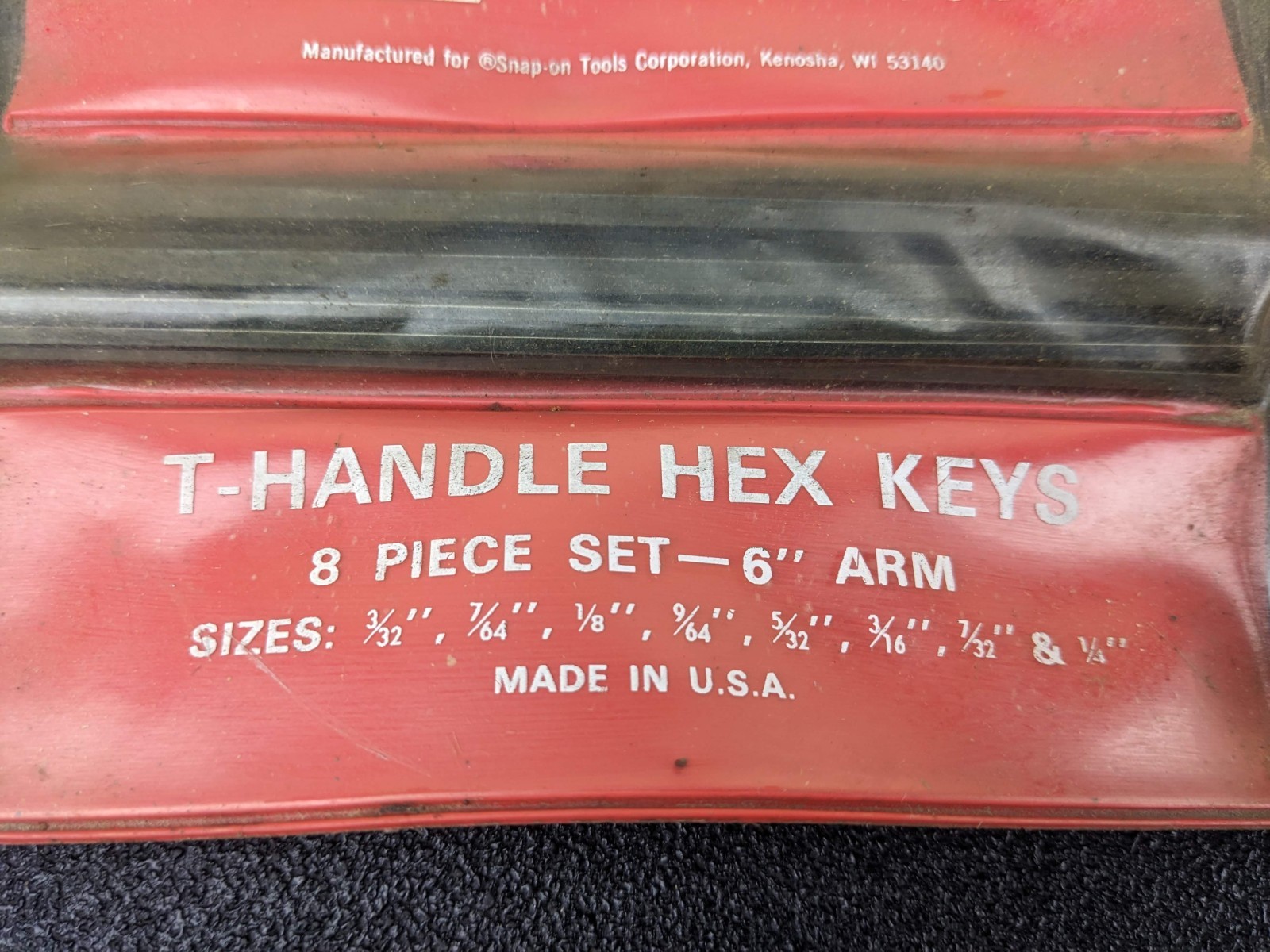 #bn655 Blue Point GAW-1600A 8 Piece Set SAE T-Handle Hex Keys 6″ Arms USA