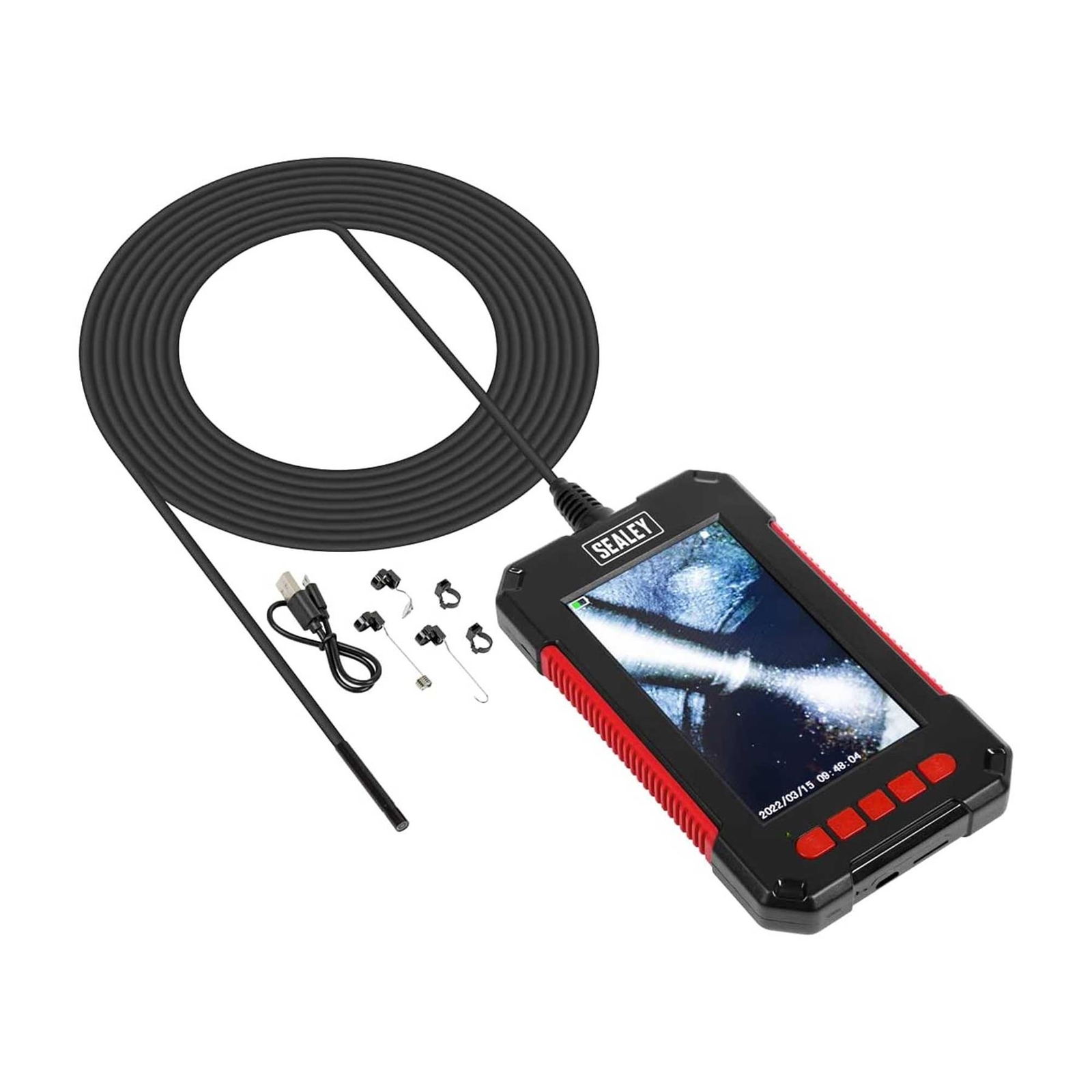 Sealey Tablet Video Borescope/Fiberscope Inspection Probe Camera, VS8114