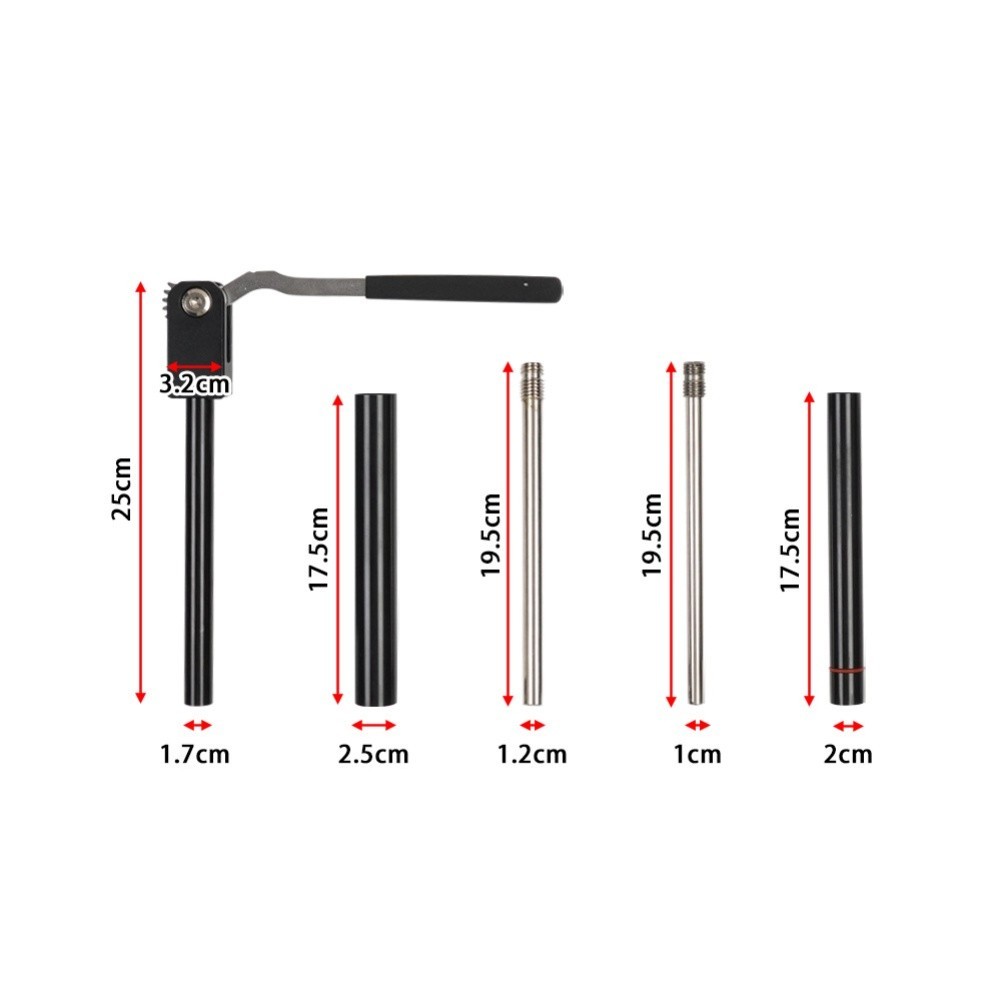 Tire Changing Tool Kit for Motocross Dirt Bikes with Multiple Axle Sizes