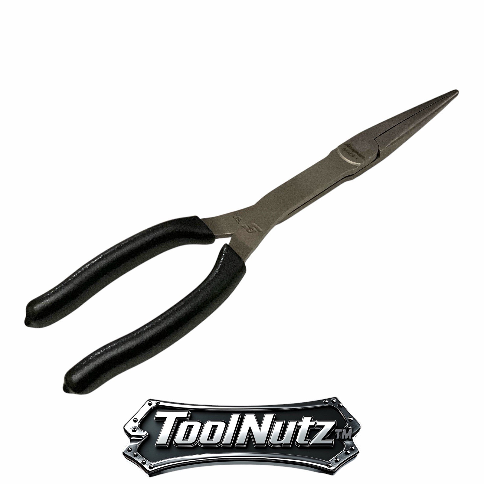 Snap-on Tools NEW 911ACFBK 11″in. BLACK Soft Grip Rounded Jaw Needle Nose Pliers