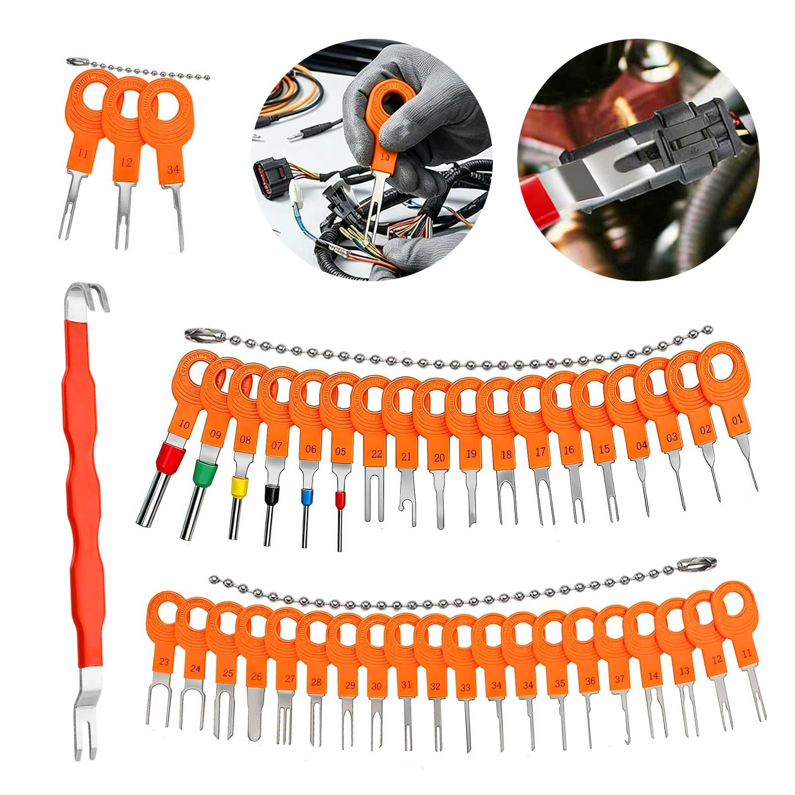Connector Pin Removal Tool Automotive Terminal Depinning Extractor for Car Wire