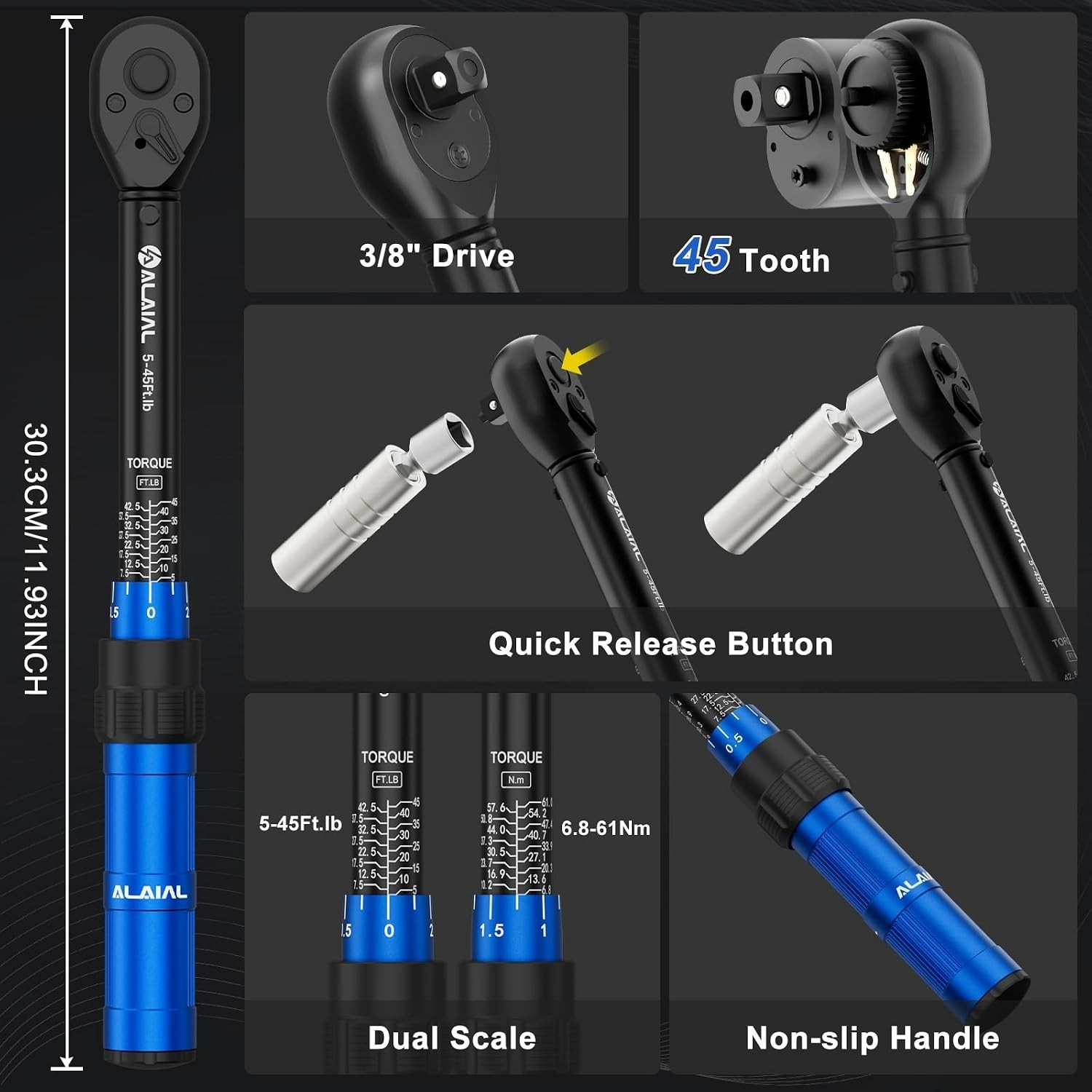 High Precision 14-Piece Spark Plug Socket Set with Torque Wrench for Auto Repair