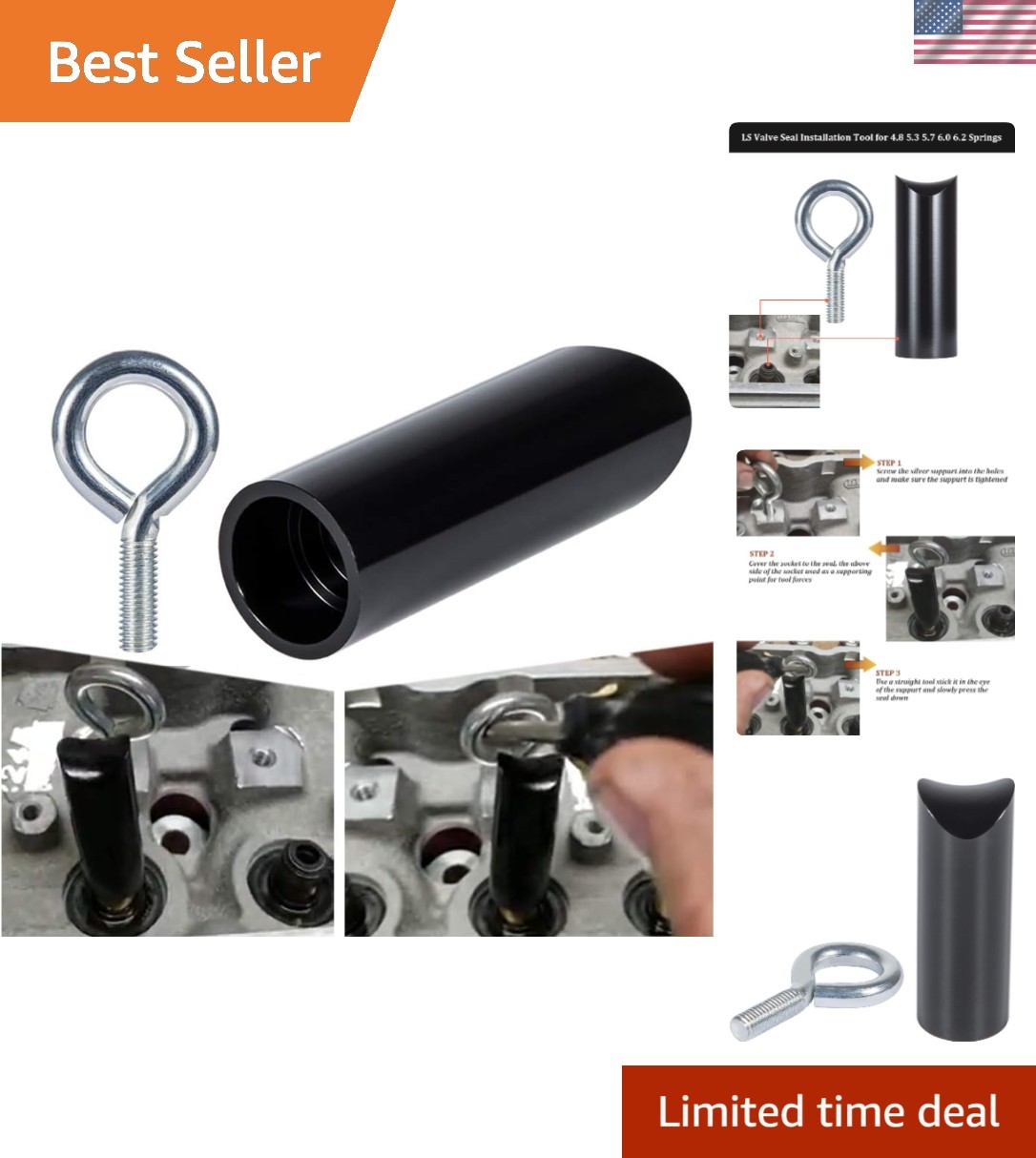 Effortless LS Valve Seal Tool for 4.8 5.3 5.7 6.0 6.2 Engines—30-Day Guarantee