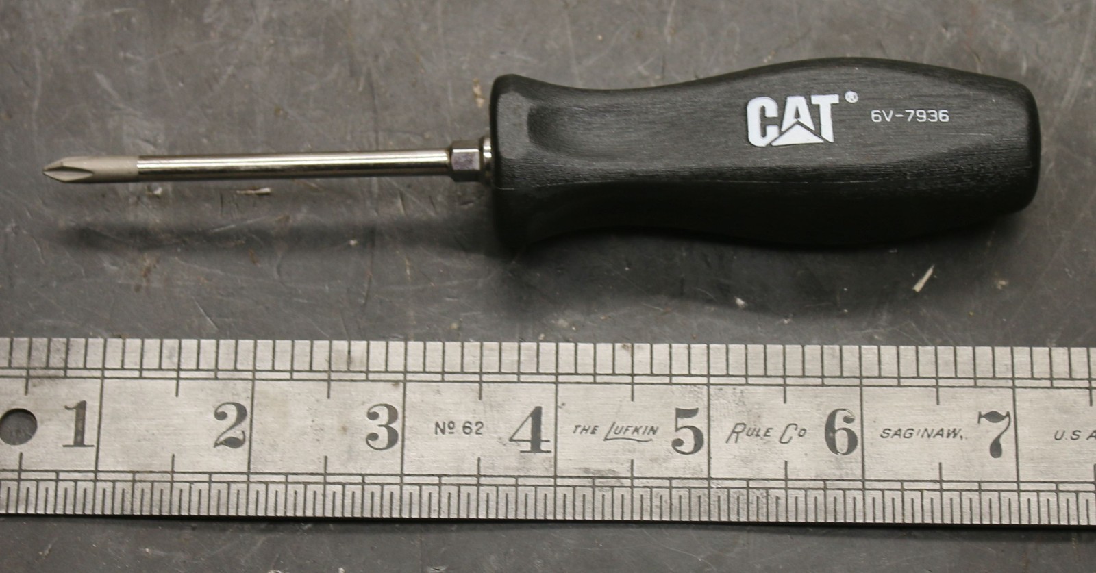 NEW Caterpillar 6V-7936 #1 Philips Tip Black Hard Handle Standard Screwdriver