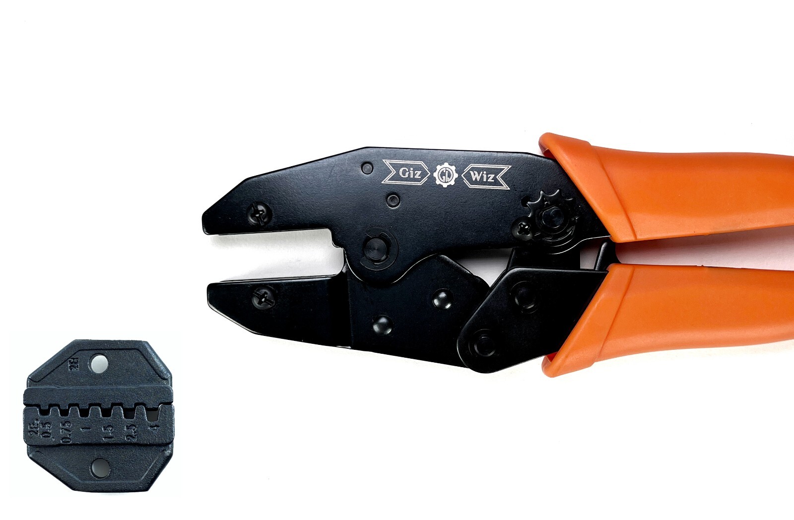 GIZWIZ Interchangeable Ratchet Crimp Tool For Pin Terminals