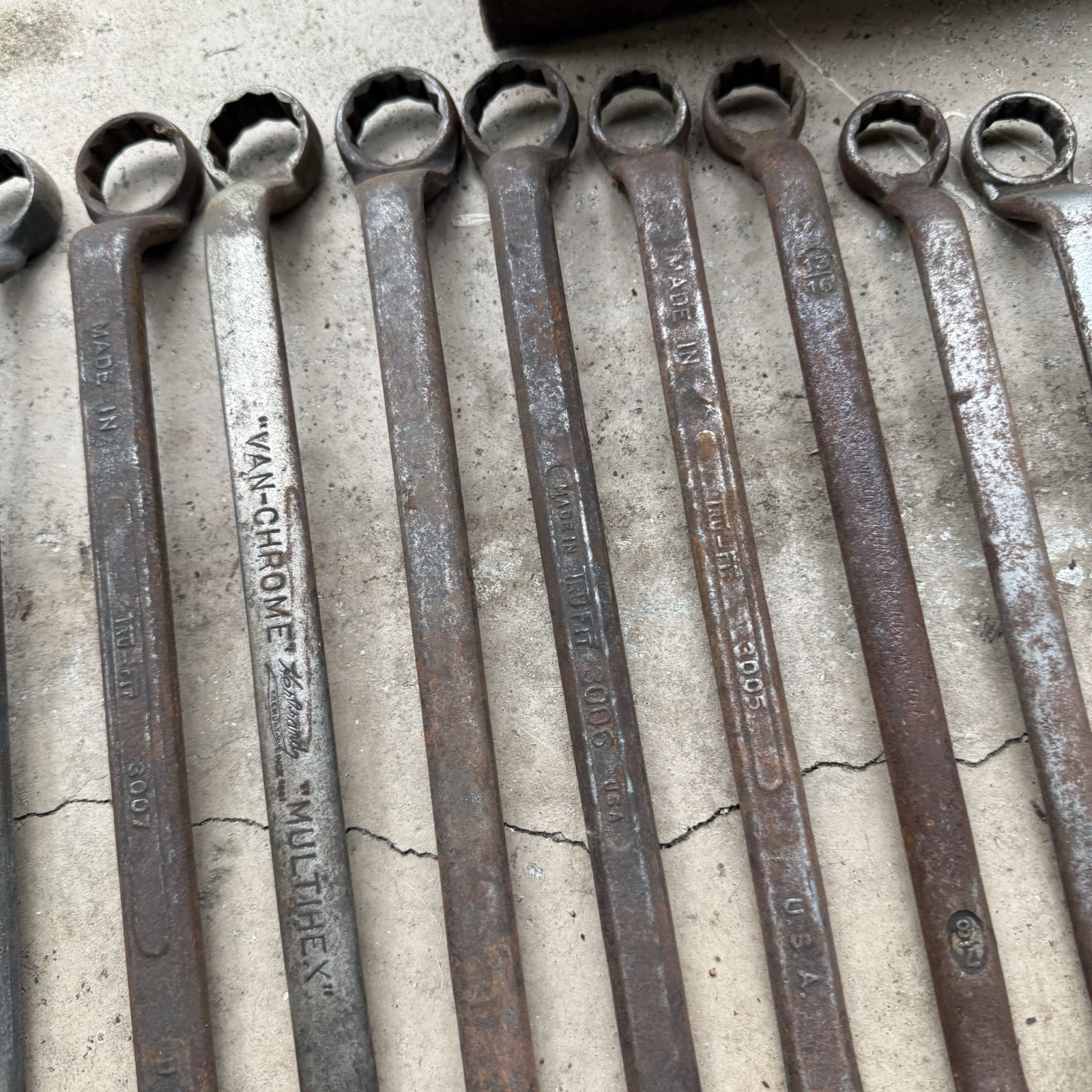 Vintage Offset Box End Wrenches (Lot Of 22) Various Brands & Sizes – Made In USA