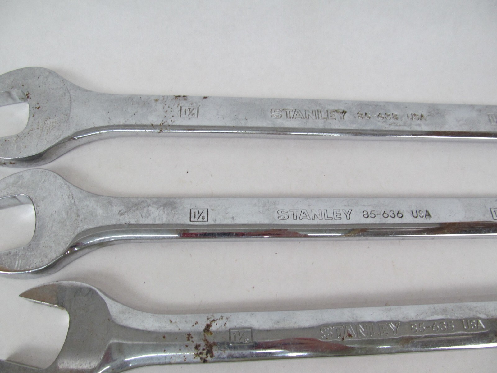 Lot of 9 Large Stanley USA Combination Wrenches 9/16 to 1-1/4