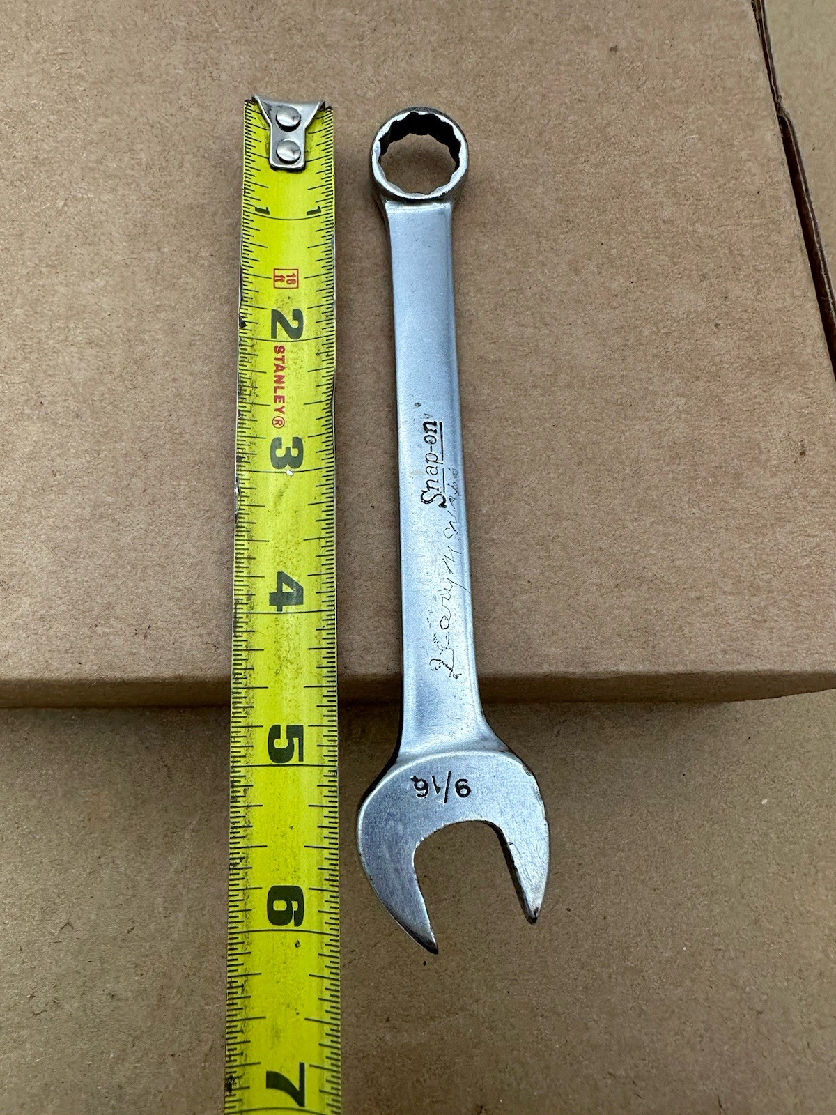 Snap On Tools OEX-180 12 Point Short 9/16″ Combination Wrench Vintage Made USA