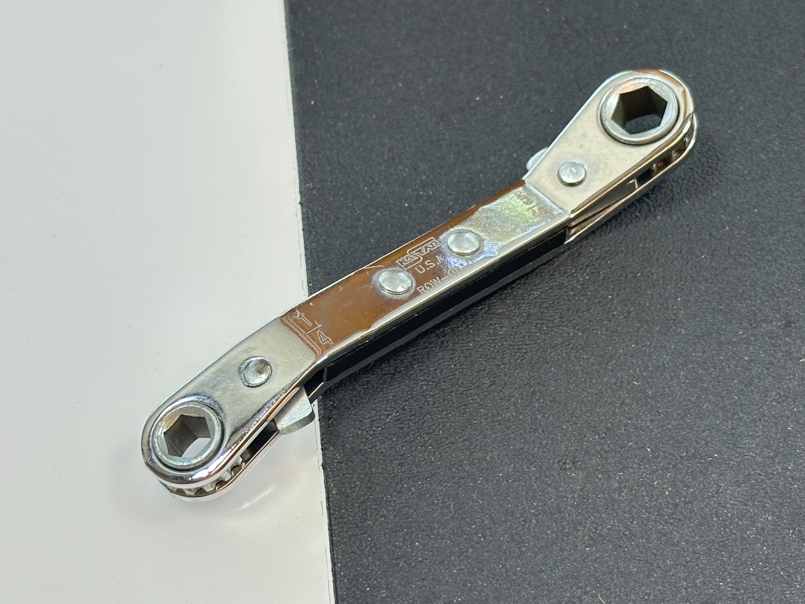 🇺🇸 Kastar USA ROW-0810 SAE Offset Ratcheting Box Wrench 1/4″ x 5/16″ 6PT (NOS)